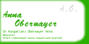 anna obermayer business card